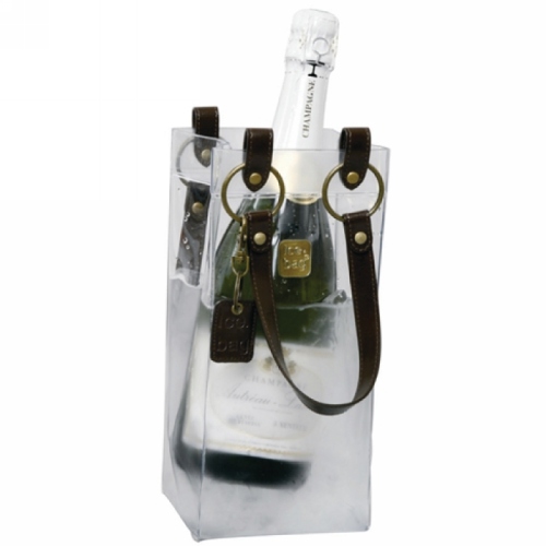 Champagnekoeler of wijnkoeler Icebag Design Collection Leather like Choco