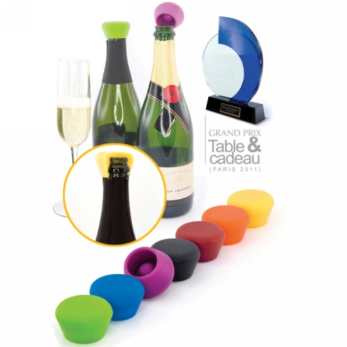 Set van 2 silicone champagnestoppers